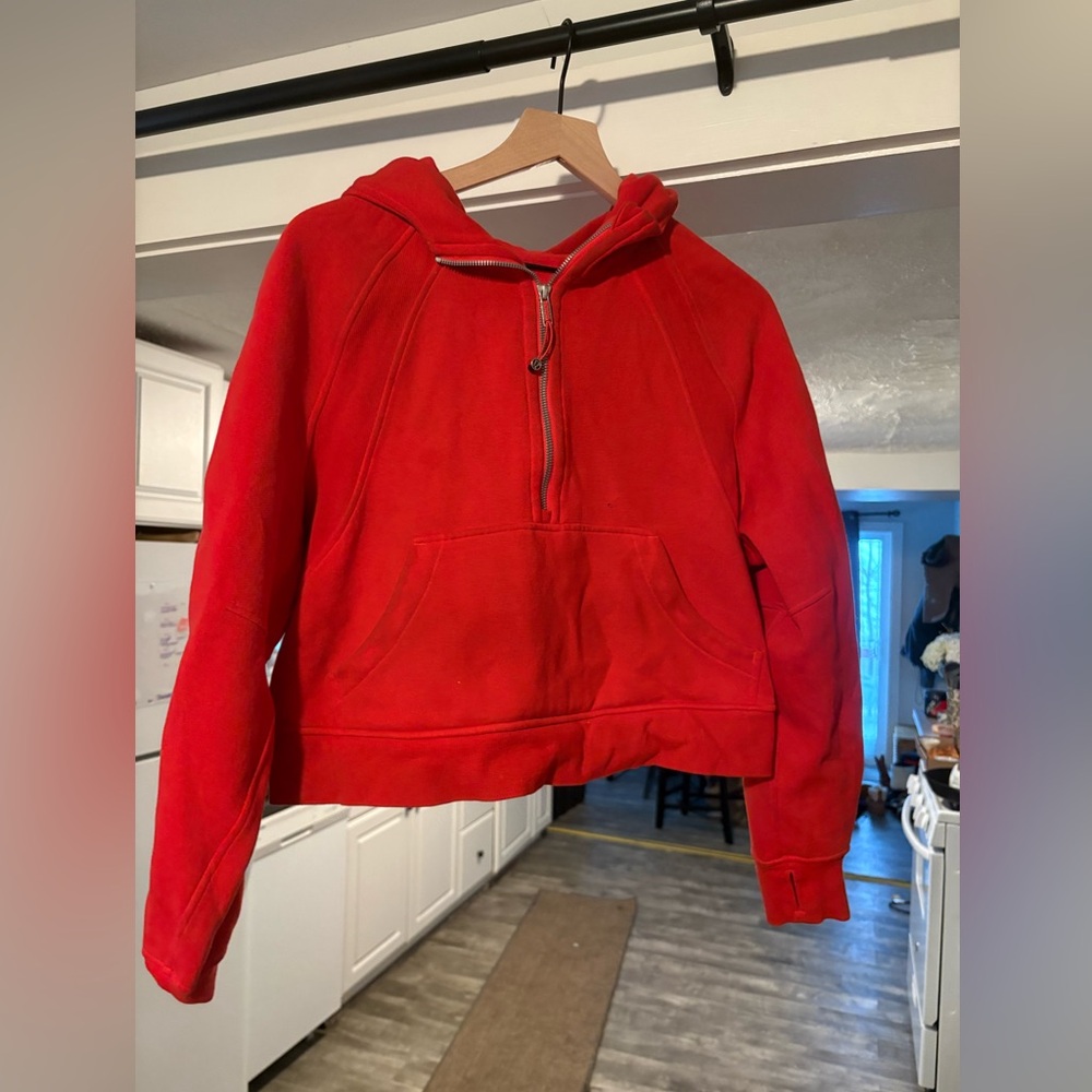 Red Half-Zip Lululemon Hoodie